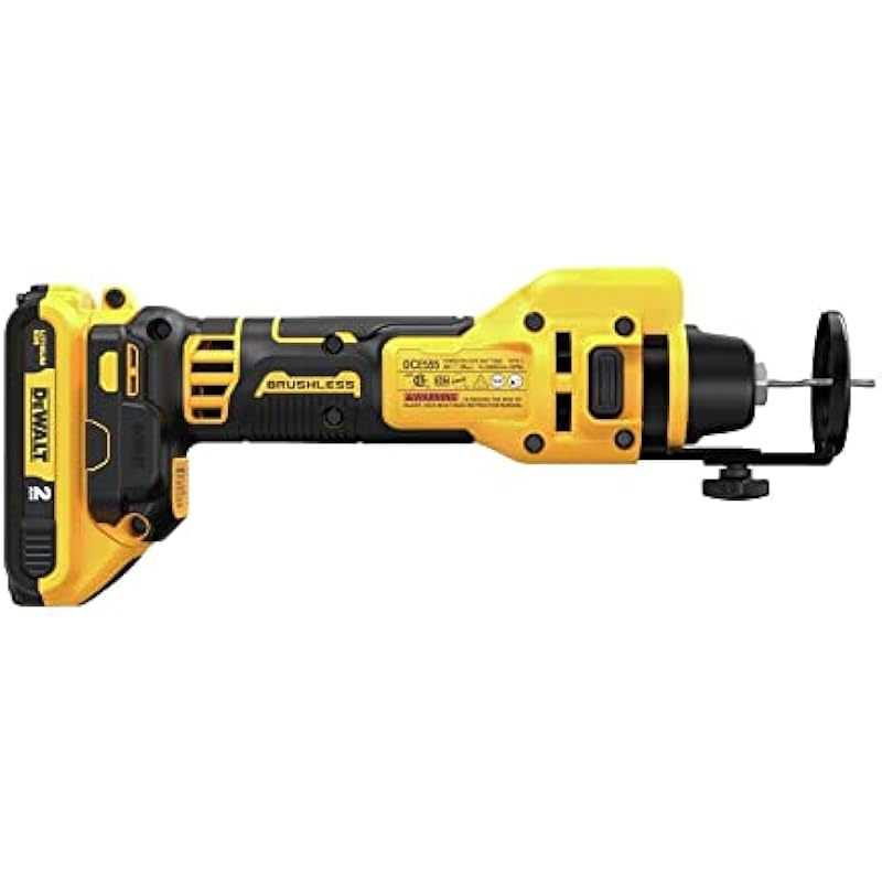 DEWALT 20V MAX XR Brushless Drywall Cut-Out Tool Kit with (2) 2Ah Battery, Charger and Bag (DCE555D2)