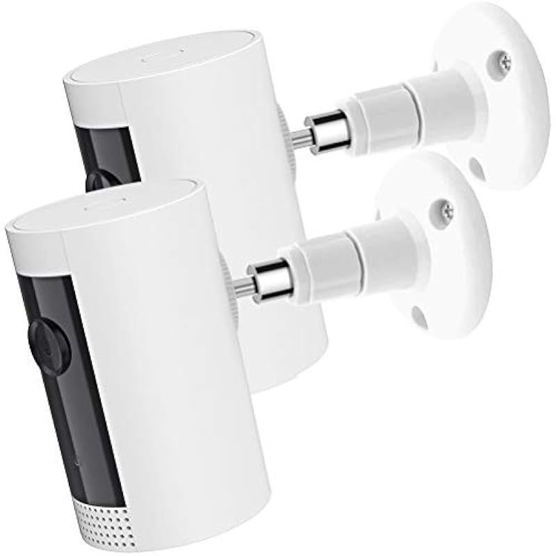 Wall Mount for Ring Indoor Cam and Ring Stick Up Cam, 360 Degree Adjustable Metal Mini Mount Bracket for Ring Camera Outdoor Indoor Security Camera System(2 Pack)