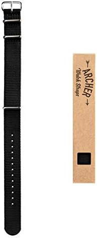 Archer Watch Straps – Classic Nylon NATO Straps | Choice of Color and Size (18mm, 20mm, 22mm, 24mm)