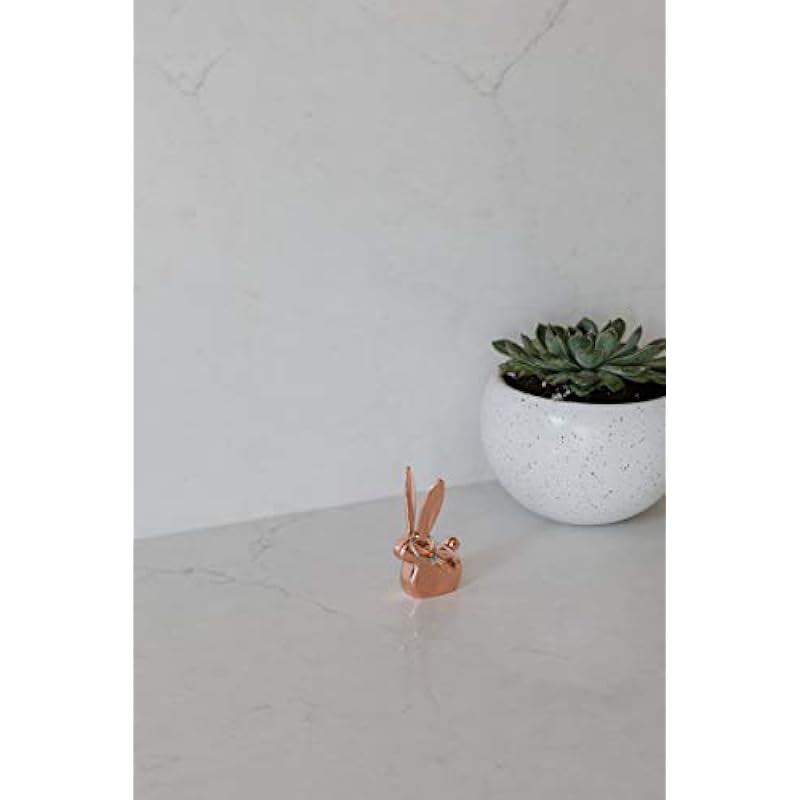 Umbra Anigram Bunny Ring Holder, Copper Plated Bunny Ring Holders for Jewelry/Ring Display, Copper