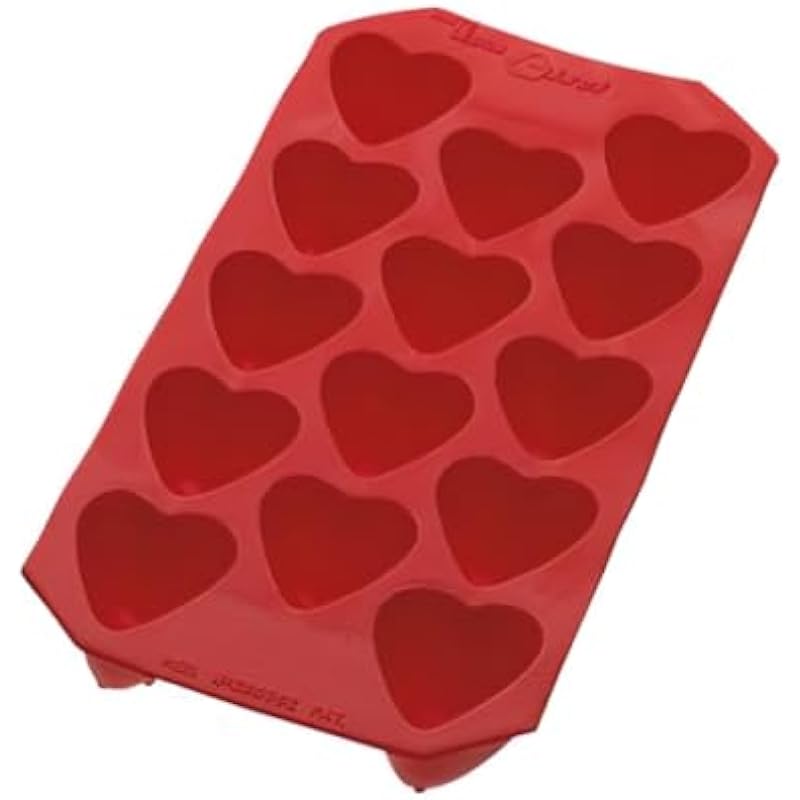 Lekue Heart Ice Cube Tray, Red