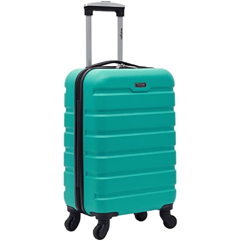 Wrangler Hardside Carry-on Spinner Luggage, Teal, Carry-On 20-Inch, Hardside Carry-on Spinner Luggage