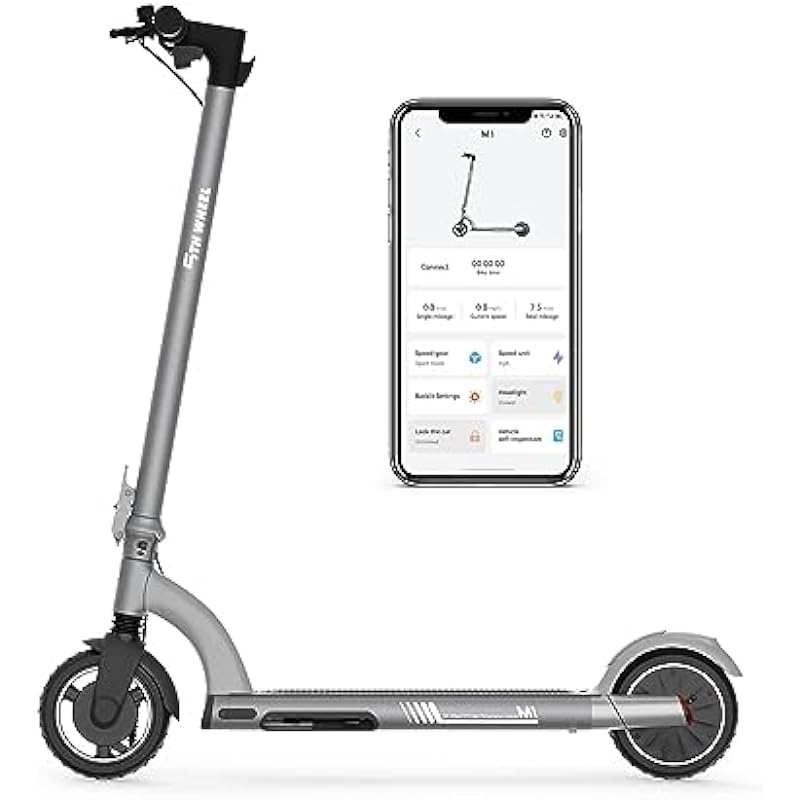 5TH WHEEL M1 Electric Scooter – 22KM Range & 25KM/H, 500W Peak Motor, 8″ Inner-Support Tires, Triple Braking System, Foldable Electric Scooter for Adults and Teens, iF Design Award Winner