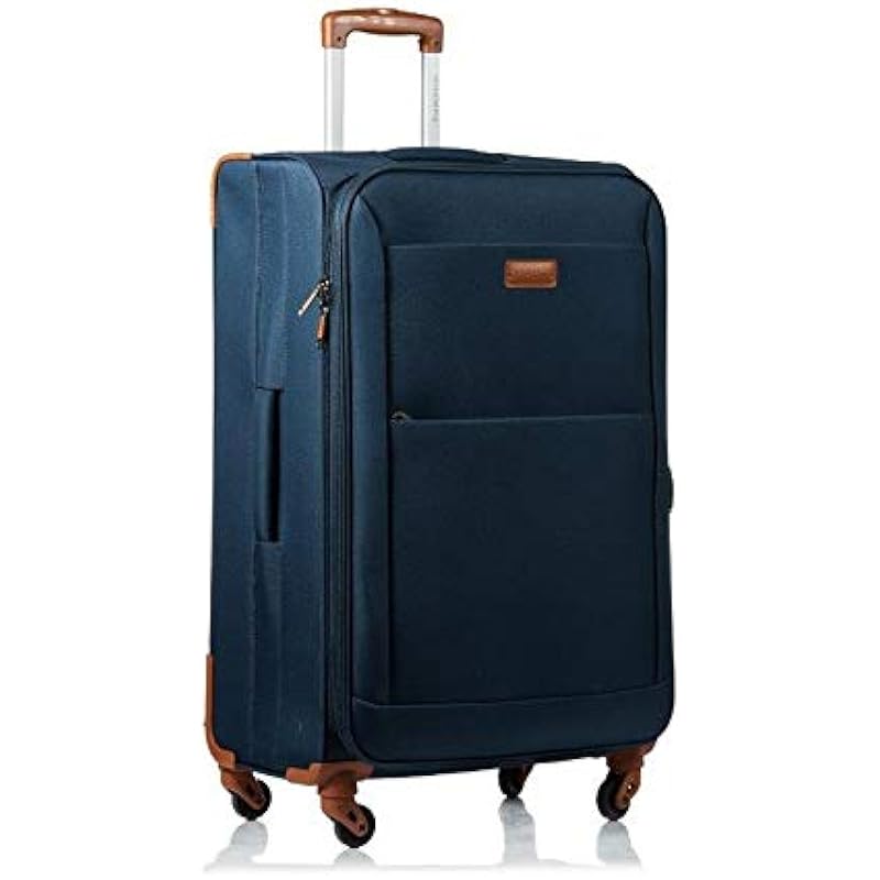 CHAMPS – ‘Classic Collection’ – 3 Piece SOFTSIDE Spinner Luggage Set (Navy)