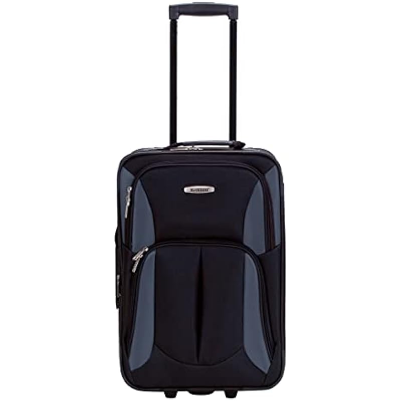 ROCKLAND Luggage 2-Piece Set, Black/Gray, One Size