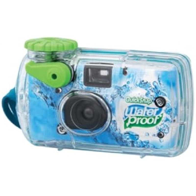 Fujifilm QuickSnap Waterproof Single Use Camera 800 (27 Exposures) Blue/Green/White