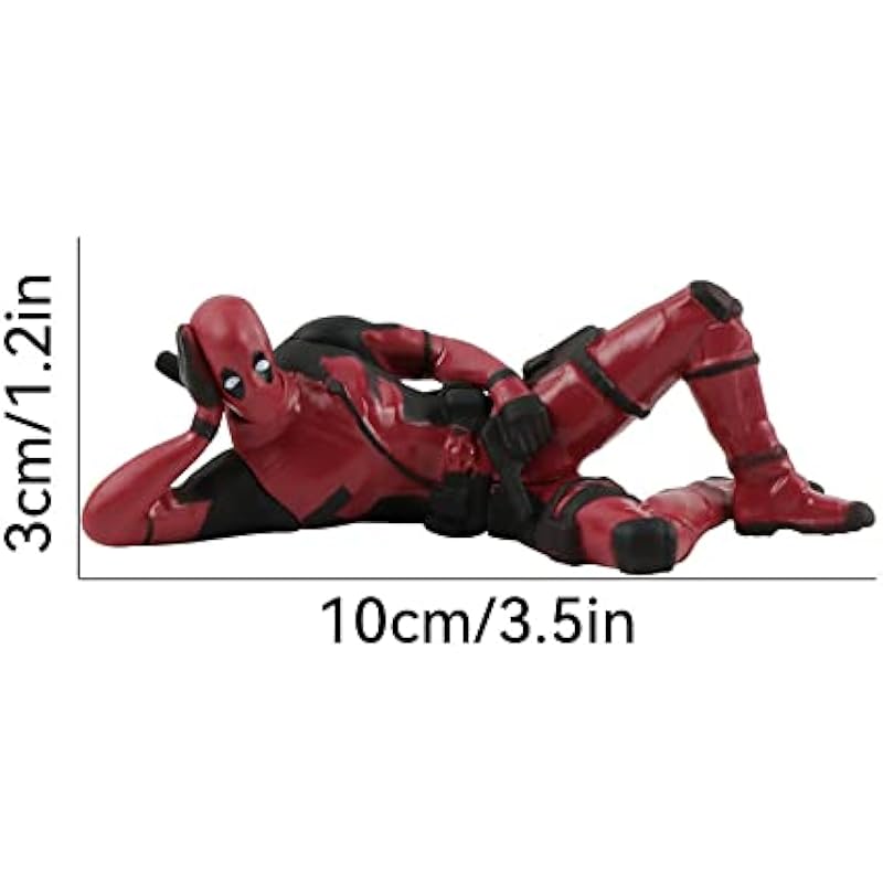 ZKTSRY Deadpool Car Accessories,Classics Anime Figures Model for Home, Car, Desk and Computer Decorations (Style 2)