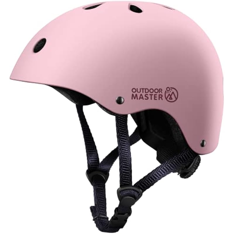 OutdoorMaster Kids Skateboard Cycling Helmet-Certified Adjustable Multi-Sports Helmet with Removable Liners for Skateboarding Skating Scooter