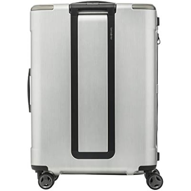 Samsonite EVOA Spinner Medium Expandable Luggage, Brushed Silver, Checked – Medium (Model:120188-2848)