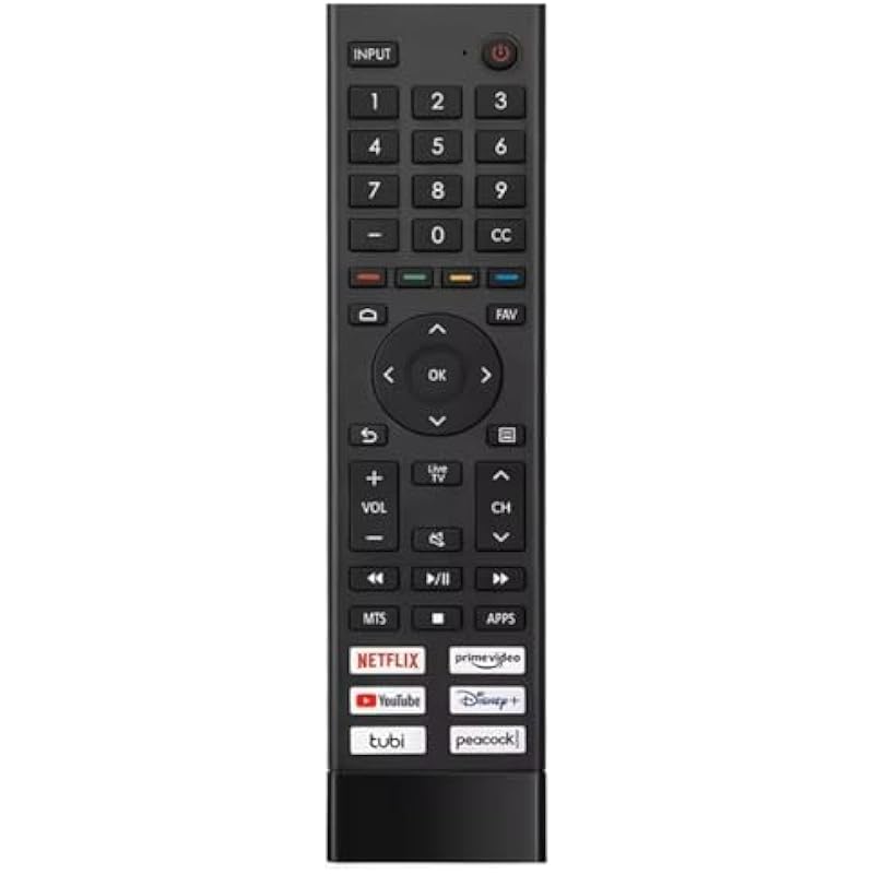 Upgraded ERF3J80H Replacement Smart TV Remote Fit for Hisense 4K UHD Android Smart TV 75A6G 70A6G 65A6G 60A6G 55A6G 50A6G 43A6G 55U68G 65U68G 55U6G 50U6G 65U6G 75U6G 50U68G 75U68