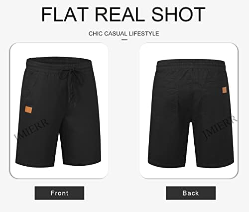 JMIERR Mens Shorts Casual Drawstring Workout Shorts with Pockets Summer Golf Shorts Men Stretch Twill Chino Beach Shorts