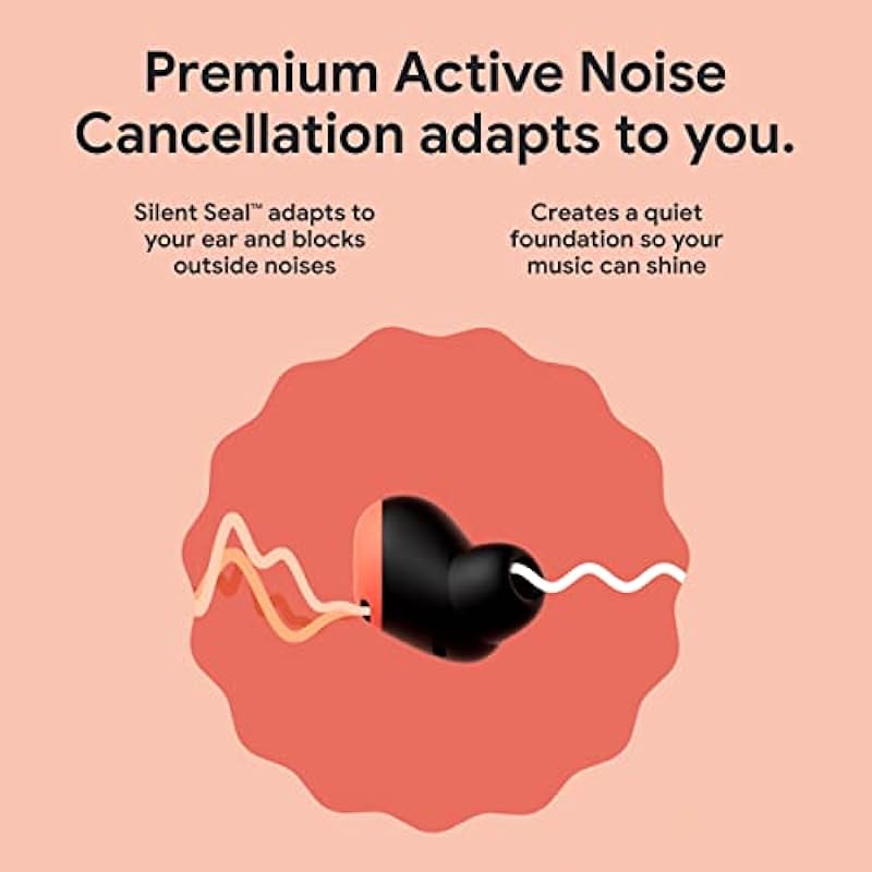 Google Pixel Buds Pro – Noise Canceling Earbuds – Up to 31 Hour Battery Life with Charging Case – Bluetooth Headphones – Compatible with Wireless Charging – Fog