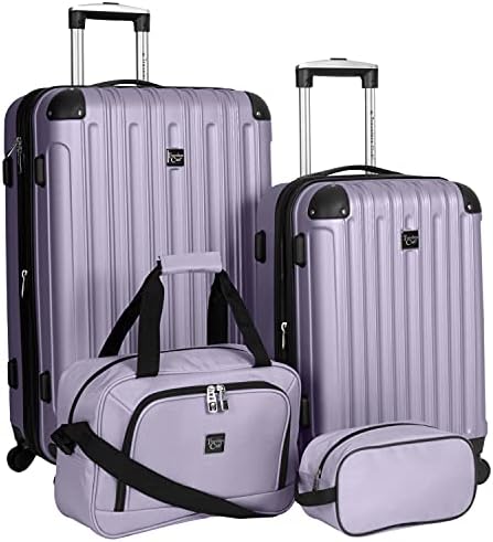 Travelers Club Unisex-Adult Midtown Hardside 4-Piece Luggage Travel Set Luggage Set