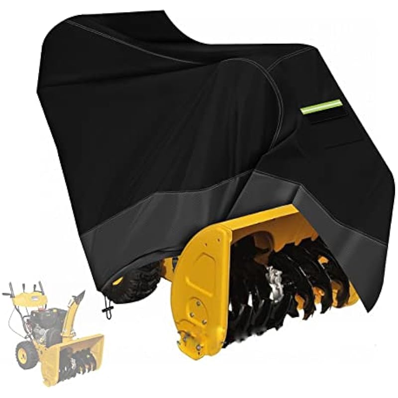 ZUYIYI Snow Blower Cover Heavy Duty 420D Polyester Snow Thrower Cover, Universal Size for Most Electric Two Stage Snow Blowers Waterproof UV Protection Windproof for Outside 47″ L x 32″ W x 40″ H