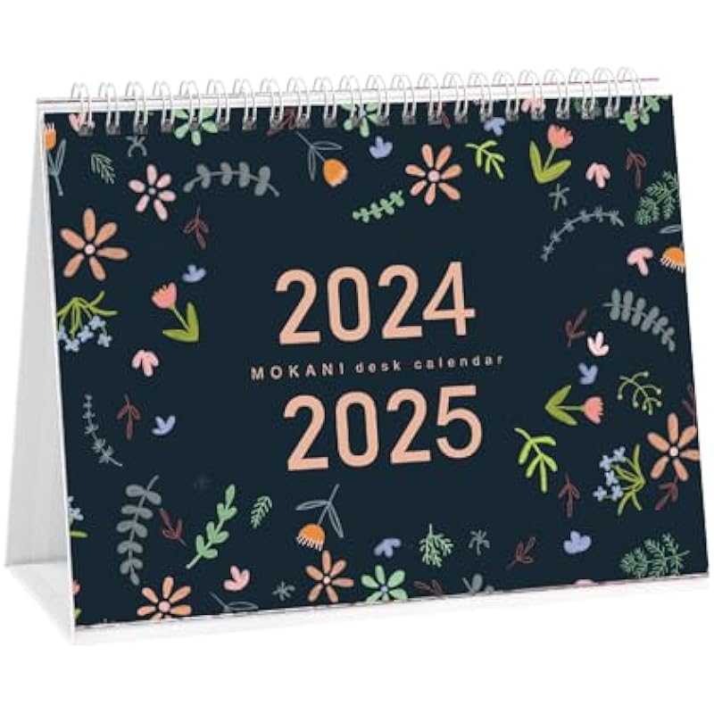 2024 Calendar, Desk Calendar 2024-2025, Monthly Desktop Calendar (Jan. 2024 – Jun. 2025, 10″ x 8.25″), Standing Flip Calendar with Thick Paper, Academic Year Standing Calendar with Planner Stickers