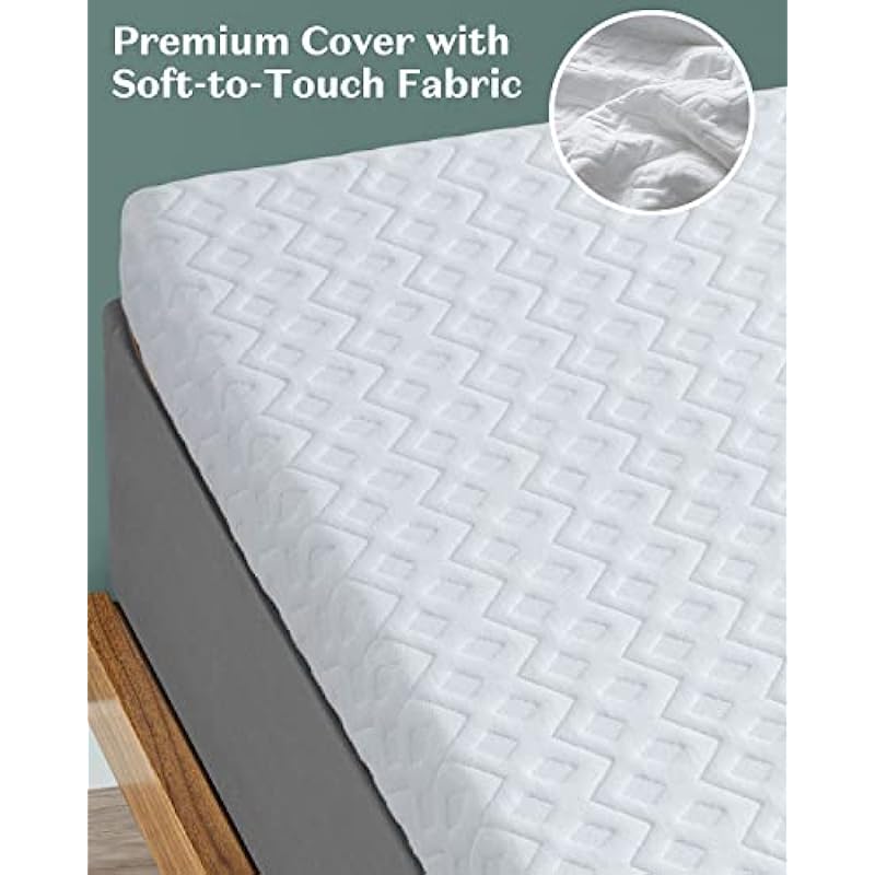 BedStory Mattress Topper Twin Size, 4 Inch Gel Memory Foam Mattress Topper with Cover Pressure Relief Soft Single Size Bed Topper CertiPUR-US and Oeko-TEX (Twin, 38 * 74 Inch)