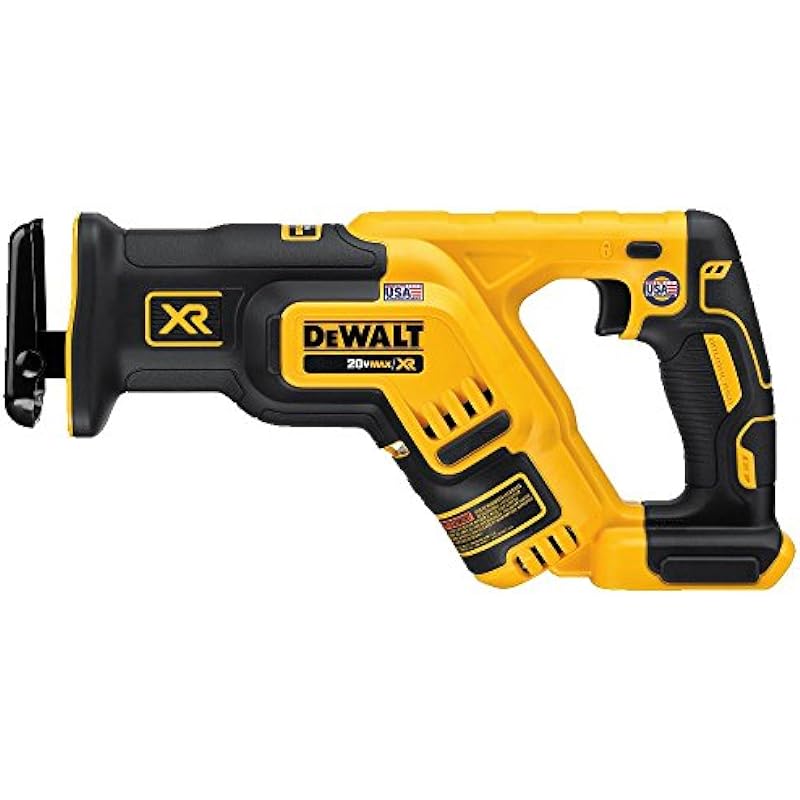 DEWALT 20V MAX* XR Reciprocating Saw, Compact, Tool Only (DCS367B) , Black