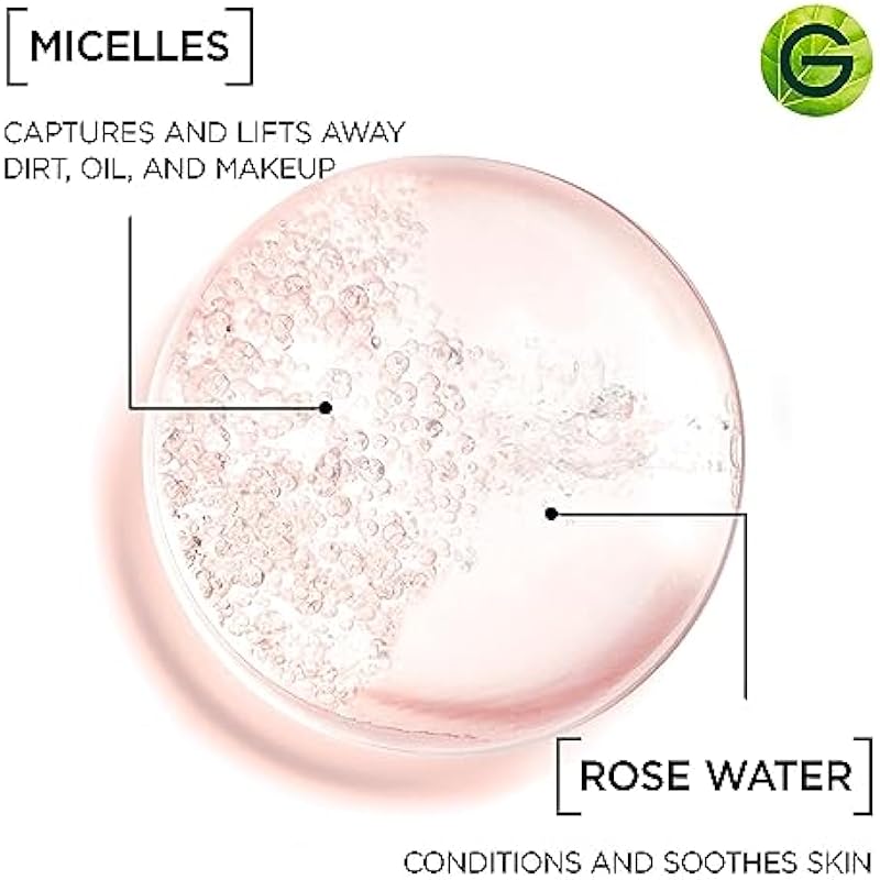 Garnier Micellar Cleansing Water, All-In-One Hydrating Makeup Remover, Face Cleanser With Rose Water & Glycerin, Hypoallergenic, Sensitive to Dry Skin, 700ml