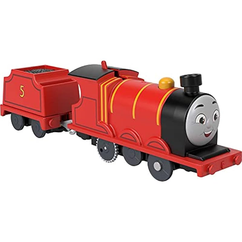 Thomas & Friends Motorized Toy Train James Battery-Powered Engine with Tender for Preschool Pretend Play Ages 3+ Years