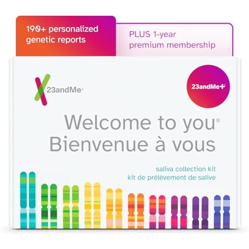 23andMe+ Premium Membership Bundle – DNA Kit with Personal Genetic insights Including Health + Ancestry Service Plus 1-Year Access to Exclusive Reports (Before You Buy See Important Test Info Below)