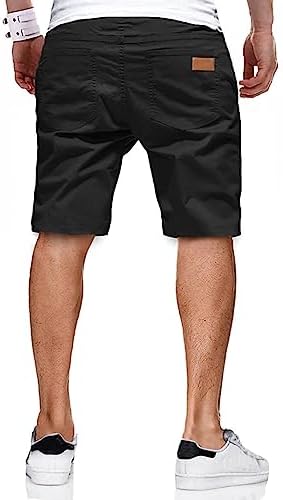 JMIERR Mens Shorts Casual Drawstring Workout Shorts with Pockets Summer Golf Shorts Men Stretch Twill Chino Beach Shorts