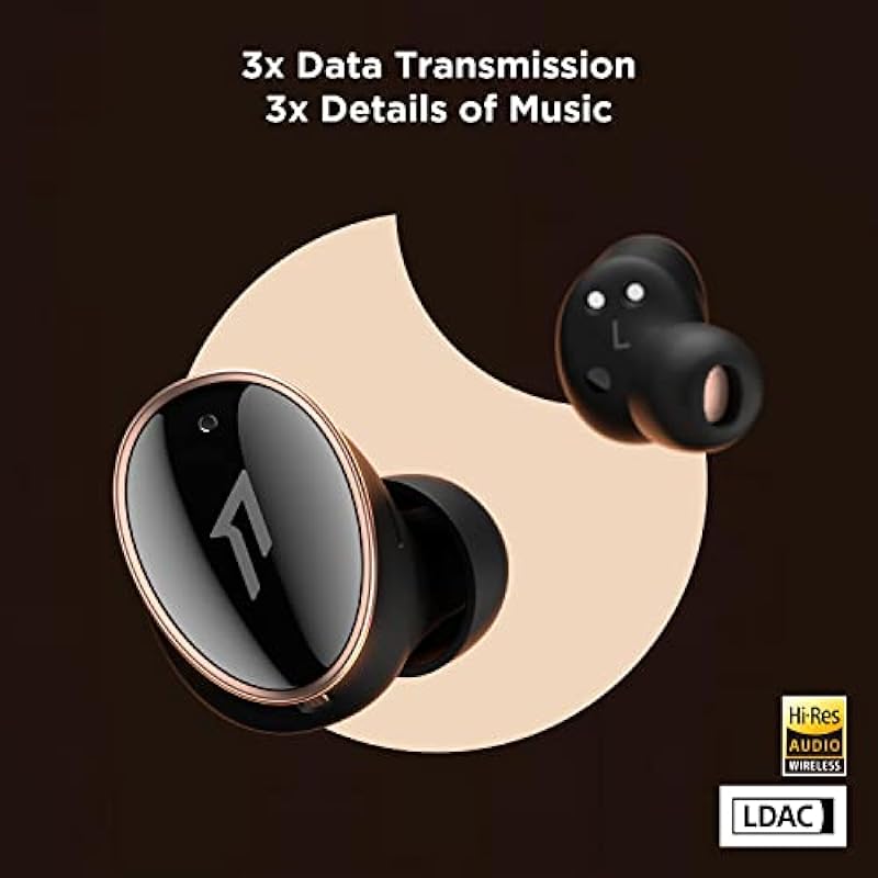 1MORE EVO Noise Cancelling Earbuds, Bluetooth 5.2, Audiophile Headphones with Dual Drivers, Adaptive ANC, HiFi Sound, LDAC, Hi-Res Audio Wireless, 6 Mics for Calls, 28H, Wireless Charging, Black