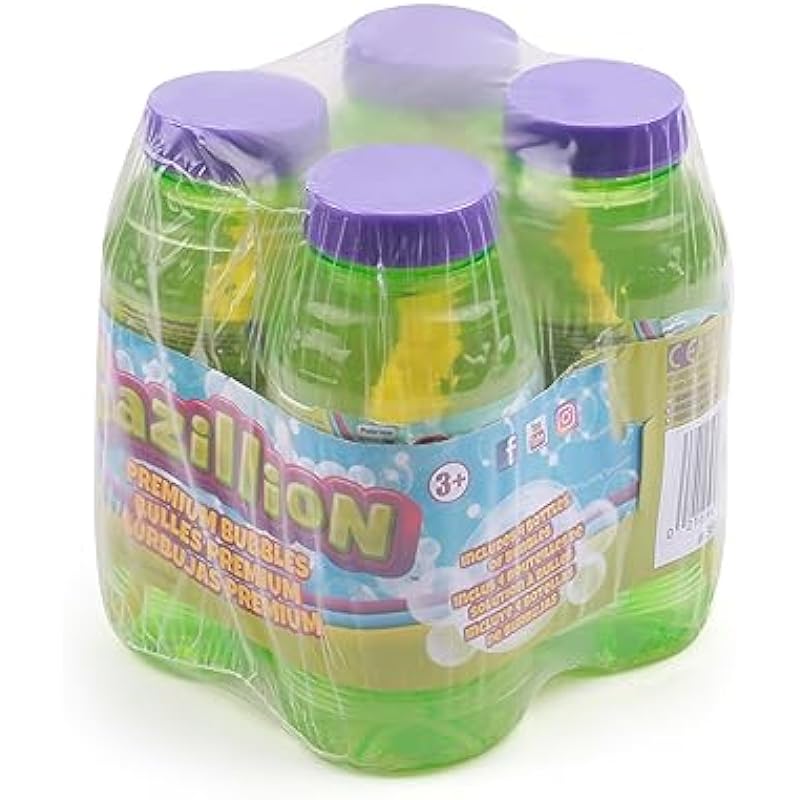 Gazillion Bubbles, Original Solution, 8oz 4-Pack, Premium Bubbles, Ages 3 and up