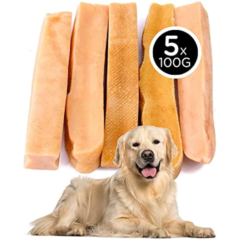 Only One Treats Yak Cheese Dog Chew for Pet’s Dental Health – Natural and Long-Lasting Himalayan Yak Snak for Dogs of All Ages and Sizes – Large Himalayan Dog Chew and Puppy Teething Treats (5x100g)