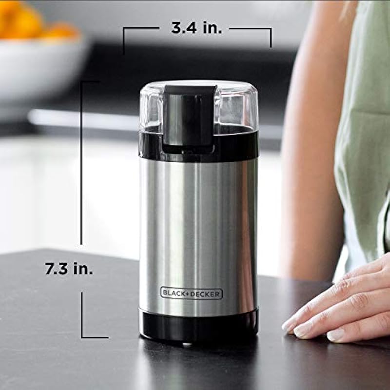 Black & Decker CBG110SC Easy Touch Electric Smartgrind Coffee & Spice Grinder, Black