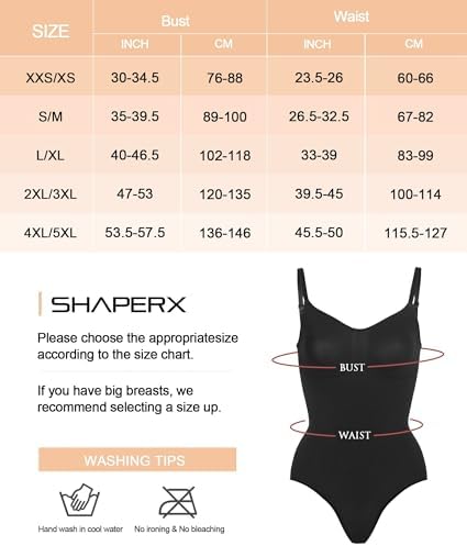 SHAPERX Bodysuit for Women Tummy Control Shapewear Seamless Sculpting Thong Body Shaper Tank Top