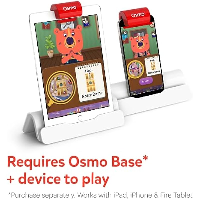 Osmo – Detective Agency – Ages 5-12 – Solve Global Mysteries – Educational Learning Games – STEM Toy – Gifts For Kids, Boy & Girl – Ages 5 6 7 8 9 10 11 12-For iPad Or Fire Tablet (Osmo Base Required)