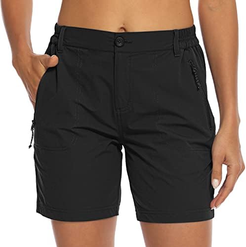 BGOWATU Women’s Hiking Golf Shorts Quick Dry Lightweight Cargo Outdoor Active Summer Shorts with Zipper Pockets