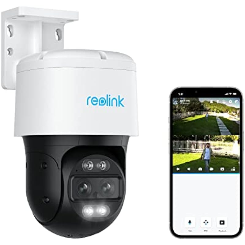 REOLINK PTZ Security Camera System 4K, IP PoE 360 Camera with Dual-Lens, Auto 6X Hybrid Zoomed Tracking, 355 Pan & 90 Tilt, Outdoor Surveillance, AI Detection, Trackmix PoE