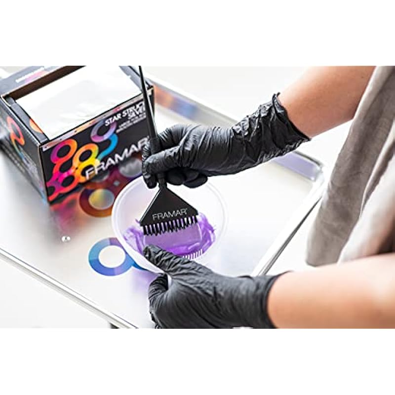 FRAMAR Black Nitrile Gloves – Black Disposable Gloves, Cleaning Gloves, Mechanic Gloves, Plastic Gloves Disposable (Medium)