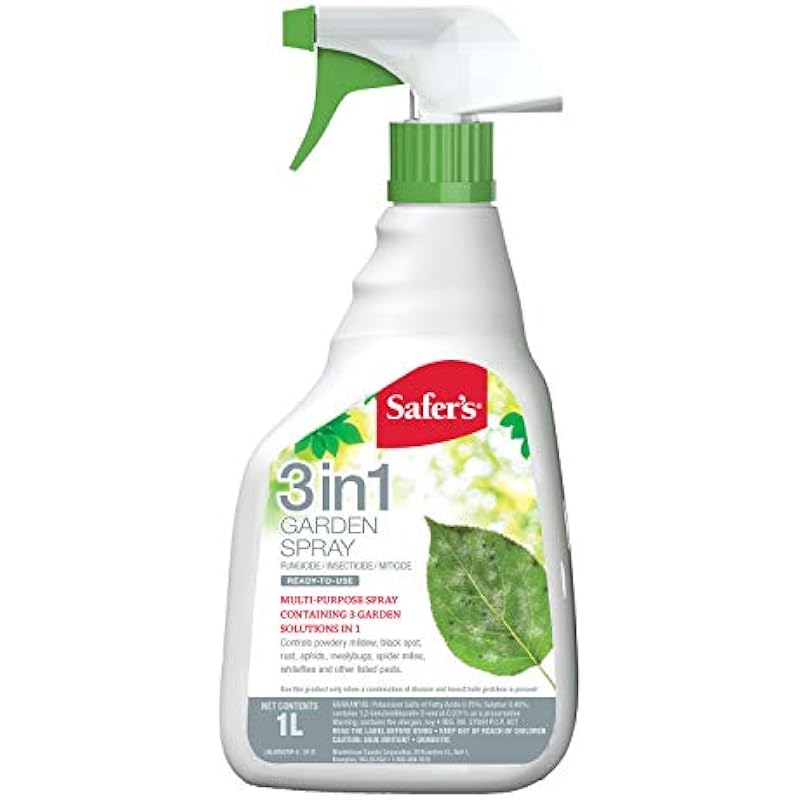 Safer’s 3-in-1 Garden Spray 1L Ready-to-Use Spray 49-5470CAN6
