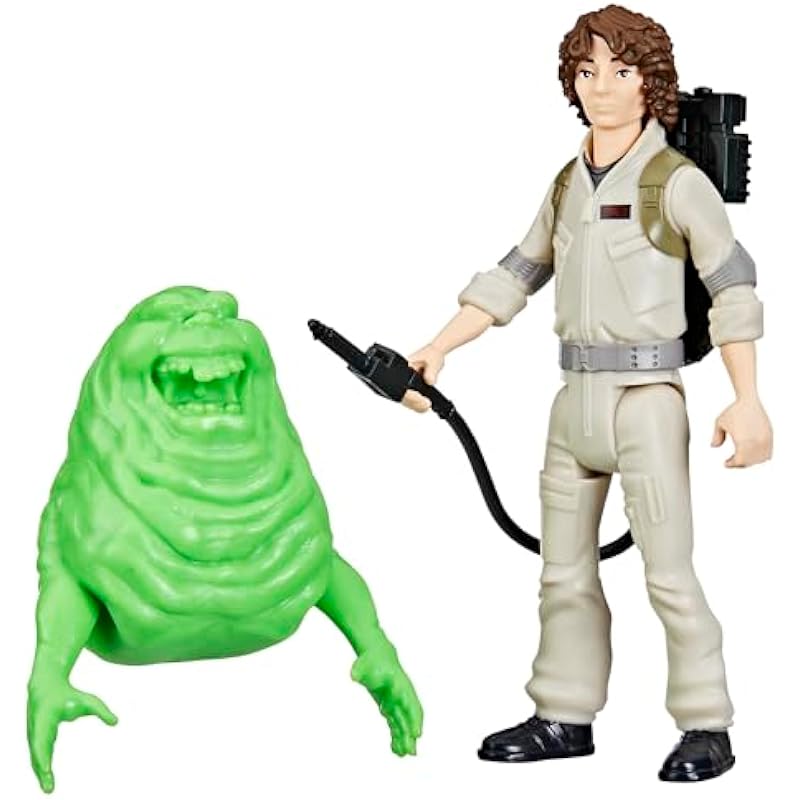 Ghostbusters Fright Features Trevor Spengler Action Figure with Ecto-Stretch Tech Slimer Ghost Toy Accessory, Ghostbusters Toys for Kids Ages 4+