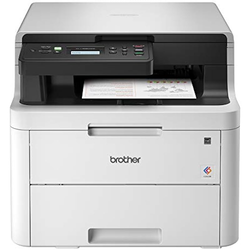 Brother HLL3290CDW Wireless Color Printer with Scanner & Copier, Standard, White