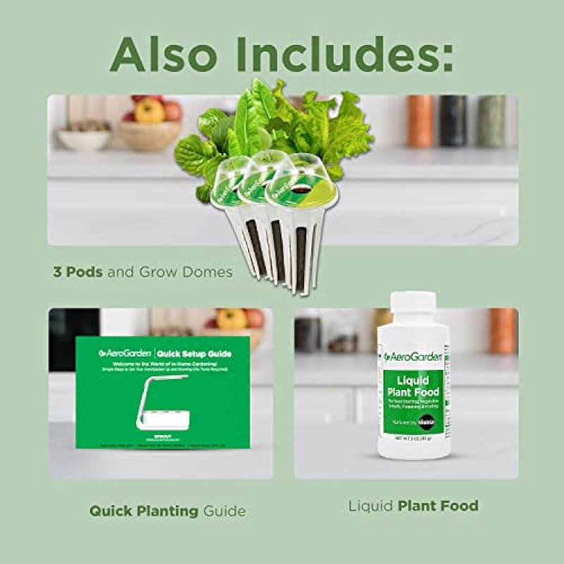 AeroGarden Sprout with Gourmet Herbs Seed Pod Kit – Hydroponic Indoor Garden, Black