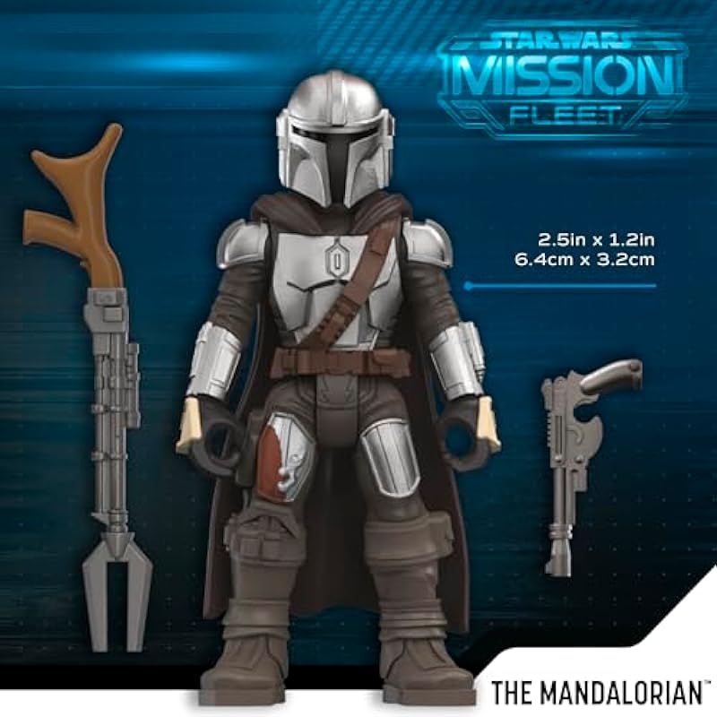 Star Wars Mission Fleet, 2.5-Inch Scale Mandalorian Action Figure Set with 6 Figures & 8 Accessories, Star Wars Toys for 4 Year Old Boys & Girls (Amazon Exclusive)