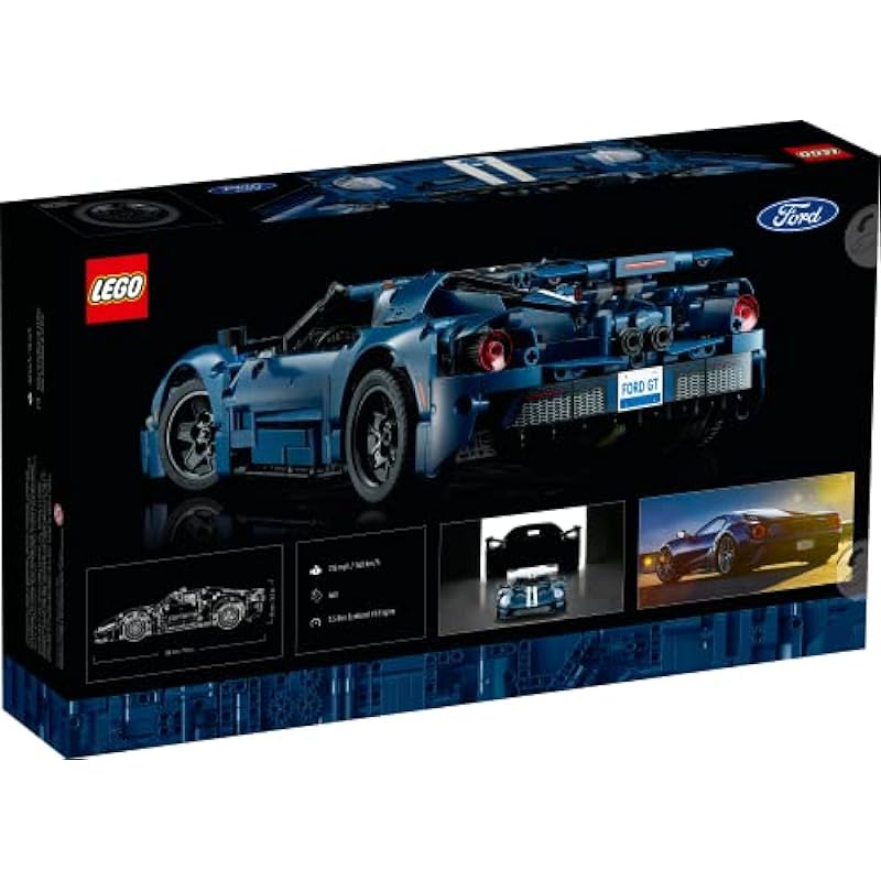 LEGO Technic 2022 Ford GT 42154 Car Model Kit for Adults to Build, Collectible Set, 1:12 Scale Supercar with Authentic Features, Gift Idea That Fuels Creativity and Imagination