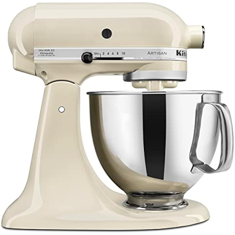 KitchenAid Artisan Series 5-Quart Tilt-Head Stand Mixer, Almond Cream, KSM150PSAC