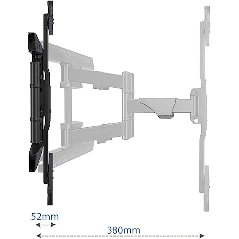 TV Wall Mount, Full Motion TV Wall Bracket for Most 45-80 Inch TV/Flat Screen/Monitors, Swivel Tilt TV Stand with Rugged Double Arm Bracket,Max VESA 400x600mm up to 45.5kg