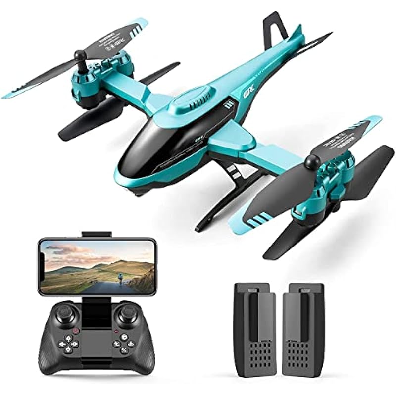 4DRC V10 Drone with 1080P HD Camera for Kids Adults,Foldable RC Helicopte WIFI FPV Live Video Mini Quadcopter for Beginners,3D Flips, Gestures Selfie, Altitude Hold, One Key Start, 2 Batteries