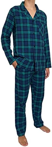 GIVEITPRO -100% Cotton Flannel, Men’s Long Button-Down Sleepwear Pajama Set