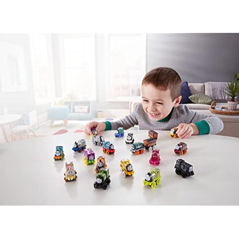 Thomas & Friends MINIS Toy Train Pack, Set of 20 Miniature Push-Along Engines and Railway Vehicles for Preschool Pretend Play