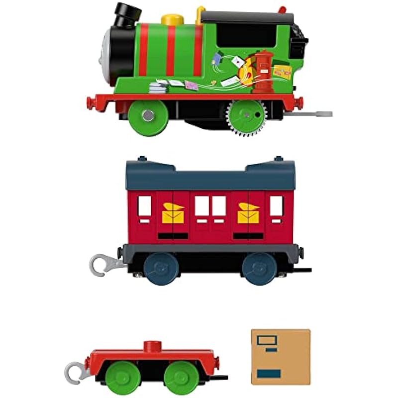 Thomas & Friends Motorized Toy Train Percy’S Mail Delivery Battery-Powered Engine With Cargo For Preschool Kids Ages 3+ Years