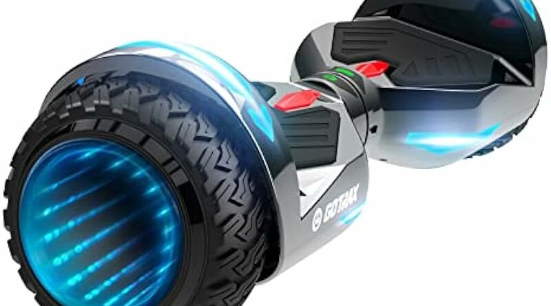 Gotrax NOVA PRO Hoverboard with LED 6.5" Offroad Tires, Music Speaker and 10km/h & 8km, UL2272 Certified, Dual 200W Motor and 93.6Wh Battery All Terrain Self Balancing Scooters for 44-176lbs Kid Adult