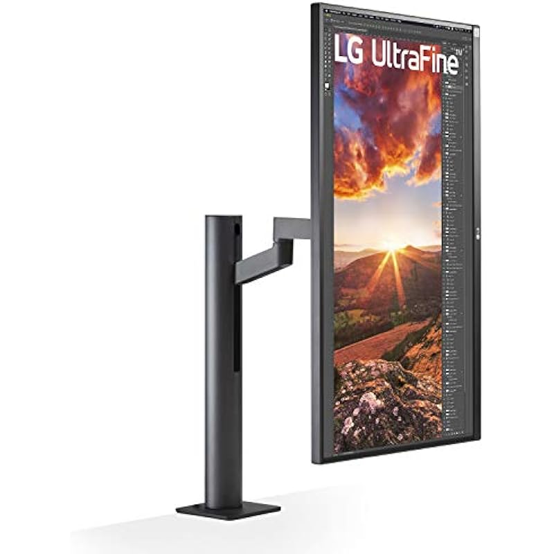 LG 27UN880-B Ultrafine Monitor 27 UHD (3840 x 2160) IPS Display, sRGB 99% Color Gamut, VESA DisplayHDR 400, USB Type-C, Ergo Stand-Black