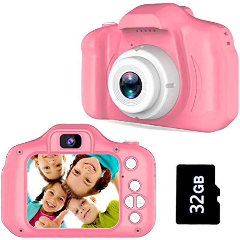 Joyjam Gifts for 3-8 Year Old Girls Boys Kids Camera 8.0 MP Children’s Digital Cameras for Children Video Record Electronic Toy Birthday Gifts Christmas Pink