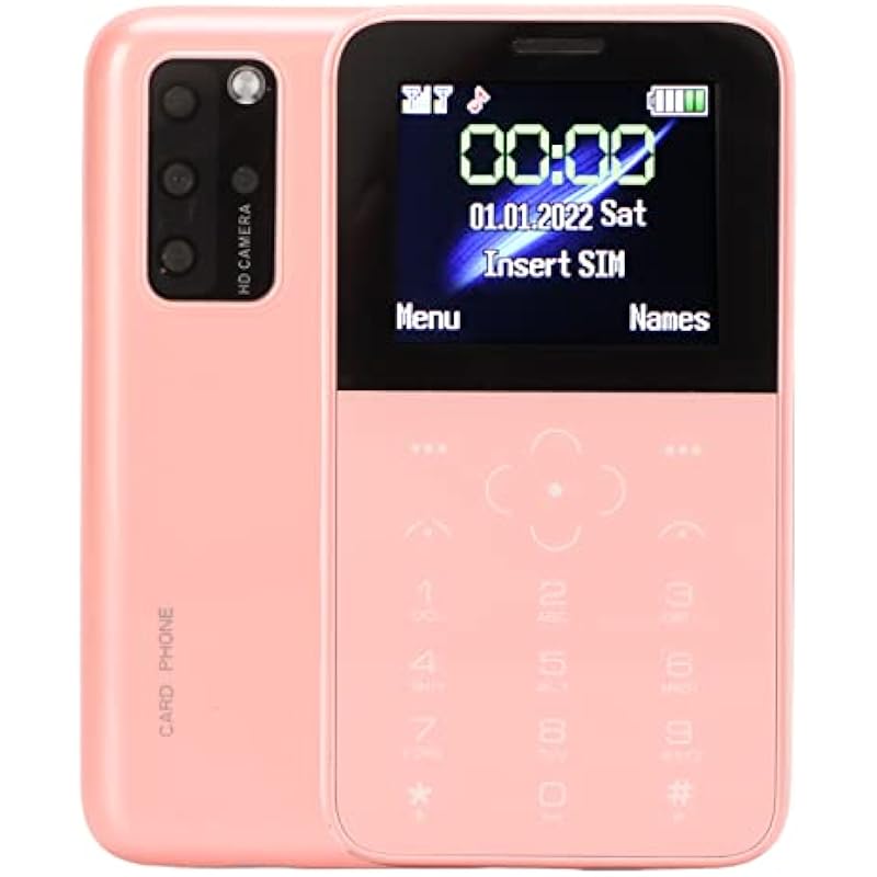 SOYES S10P Mini Smartphone, Child Phone Cell Phone 1.5 Inch Screen GSM Toddler Small Phone, Ultra Thin Portable Backup Keyboard Mobile Phone for Kids Children Students (Pink)